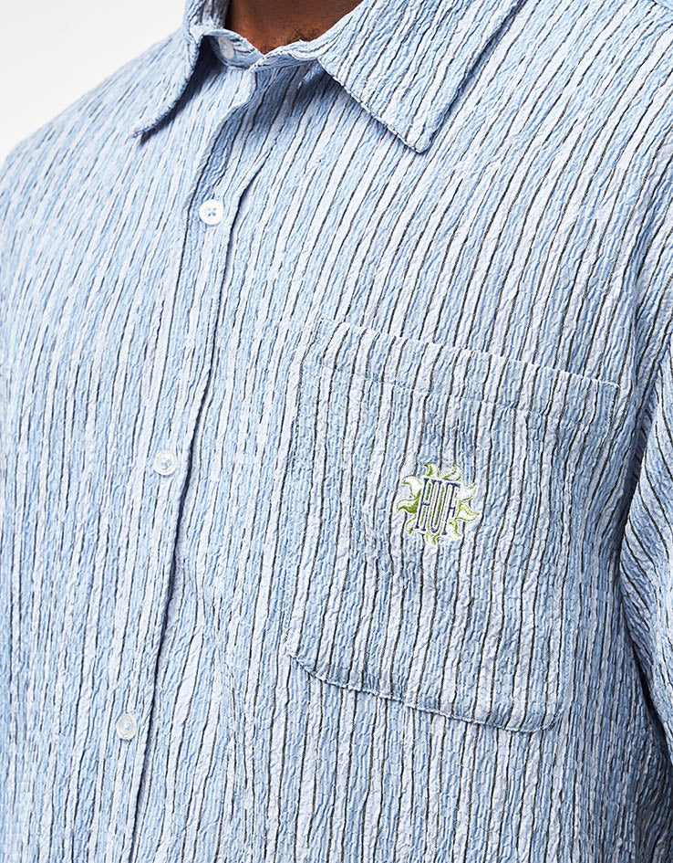 HUF Apollo S/S Striped Shirt - Pool Blue