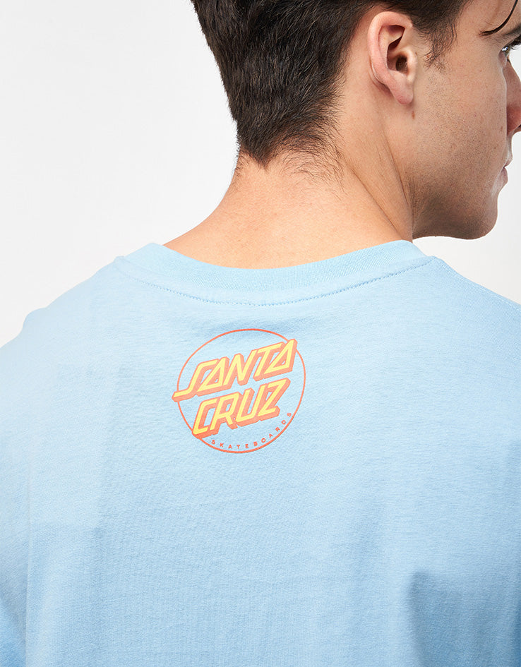 Santa Cruz Screaming Hibiscus Front T-Shirt - Pacific Blue