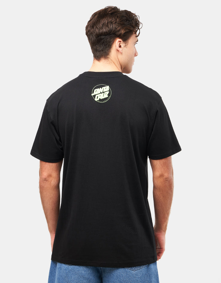 Santa Cruz Screaming Hibiscus Front T-Shirt - Black