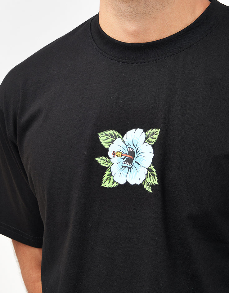 Santa Cruz Screaming Hibiscus Front T-Shirt - Black