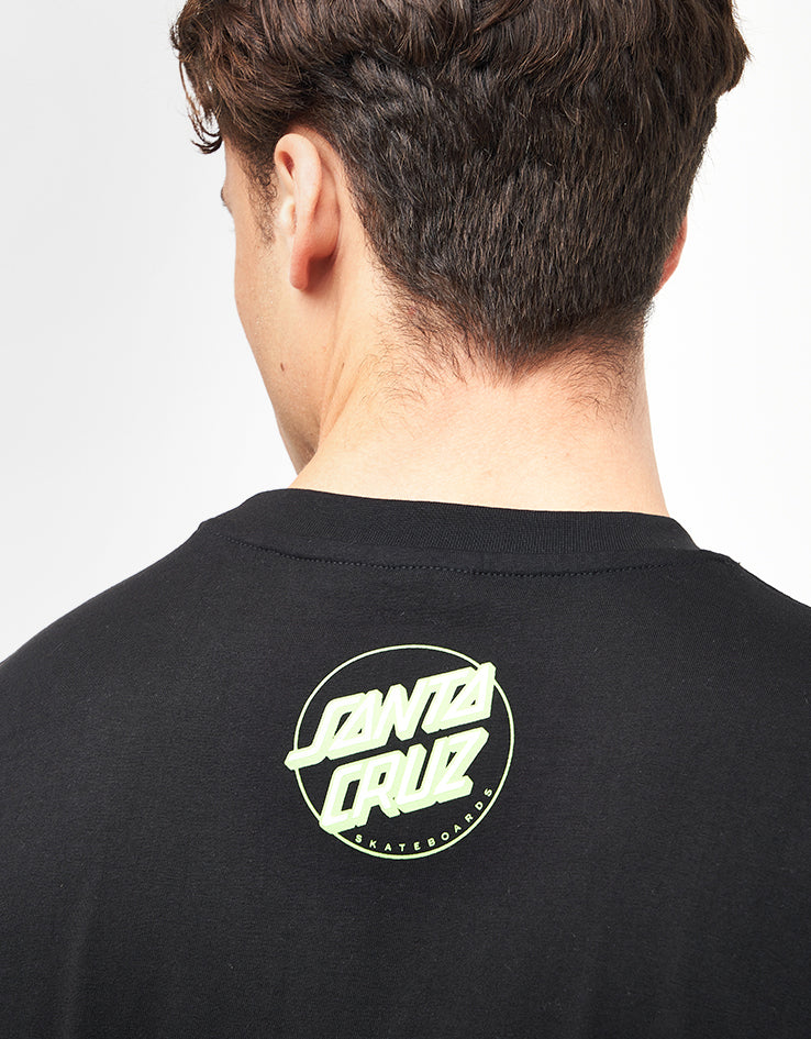 Santa Cruz Screaming Hibiscus Front T-Shirt - Black