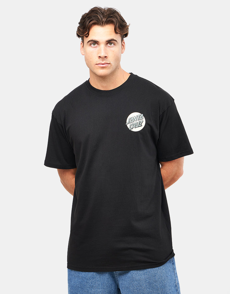 Santa Cruz Screaming Rose Flash T-Shirt - Black