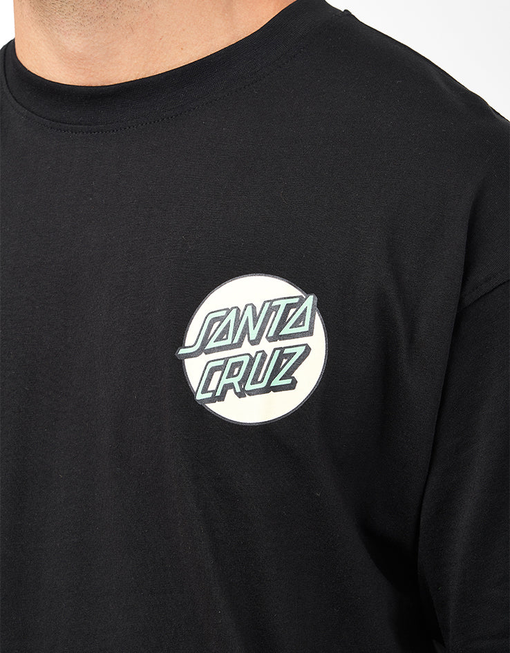 Santa Cruz Screaming Rose Flash T-Shirt - Black