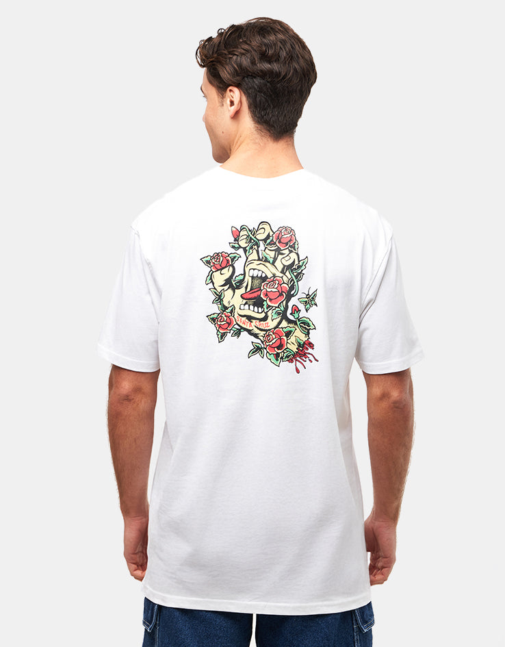 Santa Cruz Screaming Rose Flash T-Shirt - White