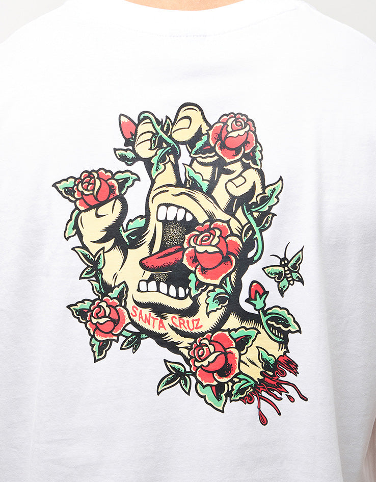 Santa Cruz Screaming Rose Flash T-Shirt - White