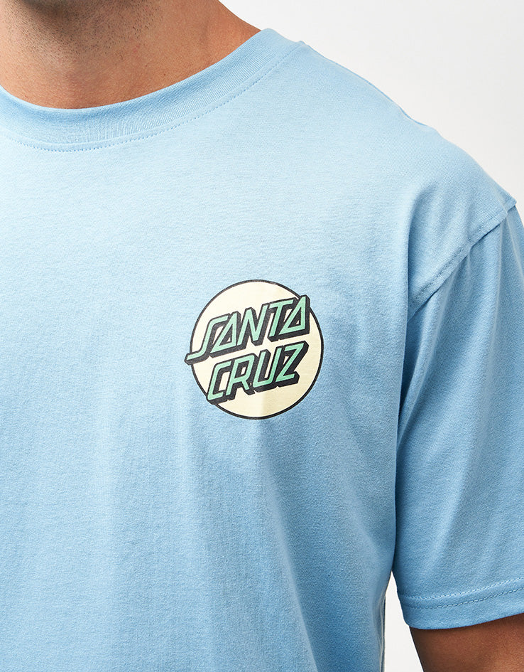 Santa Cruz Screaming Rose Flash T-Shirt - Pacific Blue