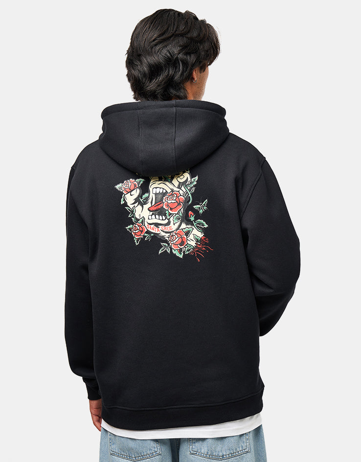 Santa Cruz Screaming Rose Flash Pullover Hood - Black