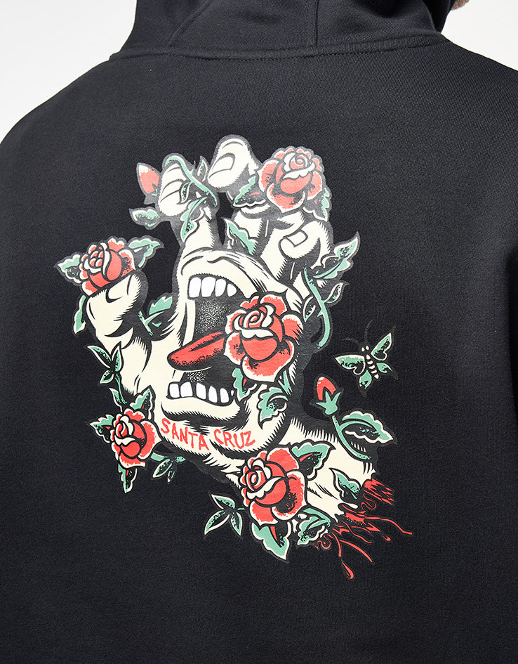 Santa Cruz Screaming Rose Flash Pullover Hood - Black