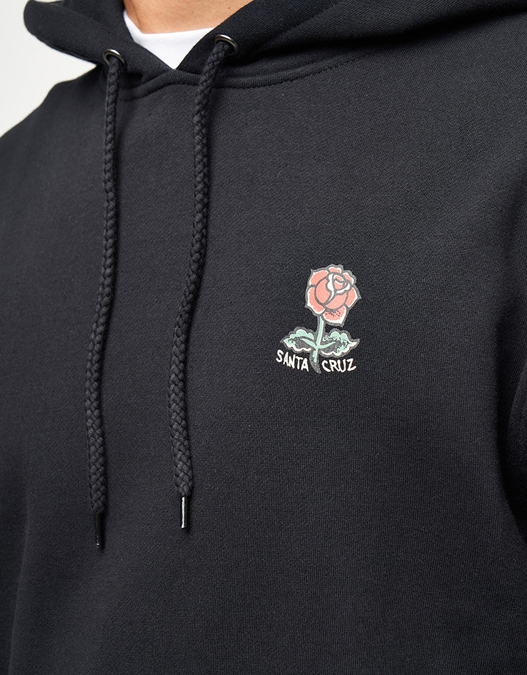 Santa Cruz Screaming Rose Flash Pullover Hood - Black