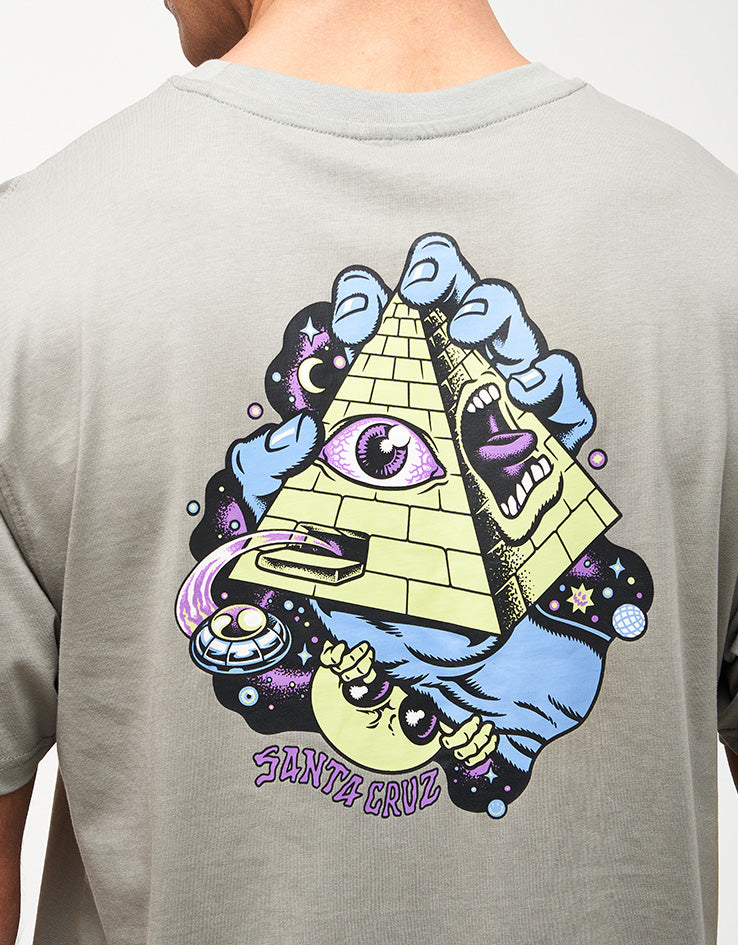 Santa Cruz Knibbs Invasion Hand Strip T-Shirt - Moon Dust