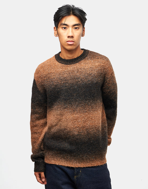 Route One Ombre Wool Blend Crew Knit - Brown