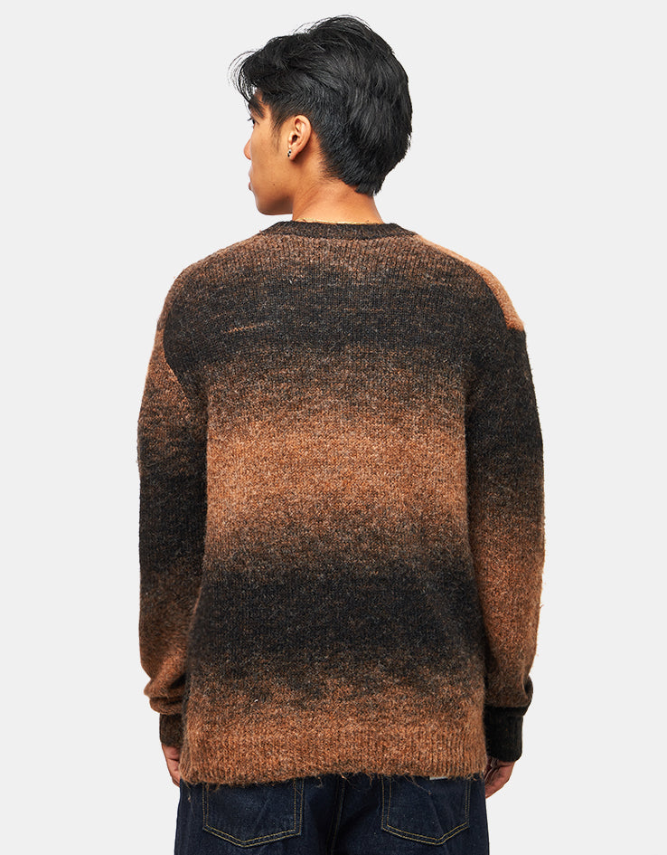 Route One Ombre Wool Blend Crew Knit - Brown