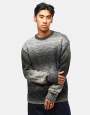 Route One Ombre Wool Blend Crew Knit - Charcoal