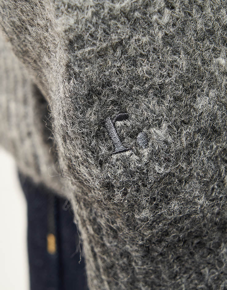 Route One Ombre Wool Blend Crew Knit - Charcoal