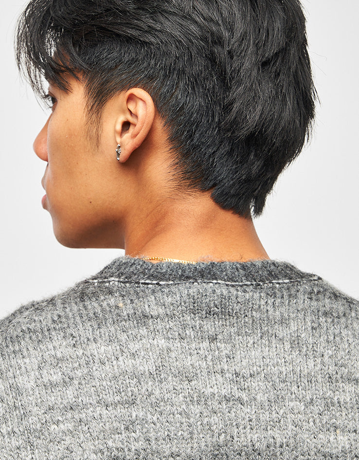 Route One Ombre Wool Blend Crew Knit - Charcoal