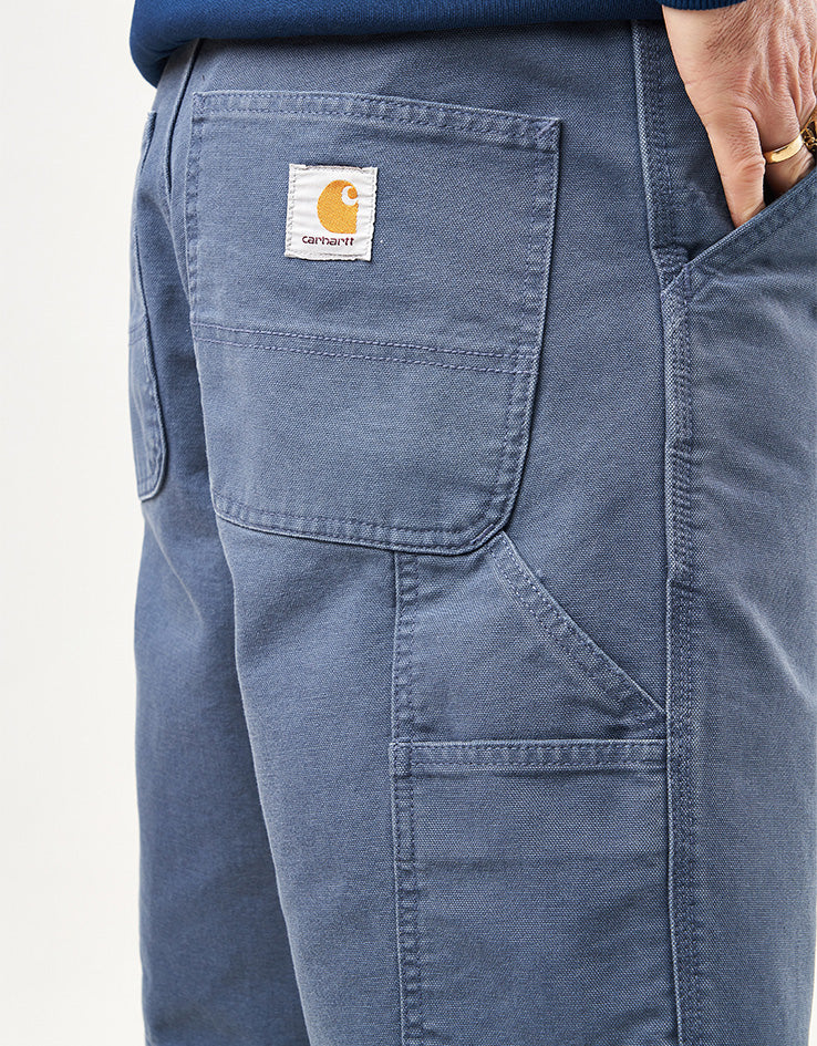 Carhartt WIP Single Knee Shorts - Dusky Blue (Stone Canvas)