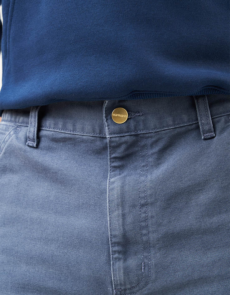 Carhartt WIP Single Knee Shorts - Dusky Blue (Stone Canvas)