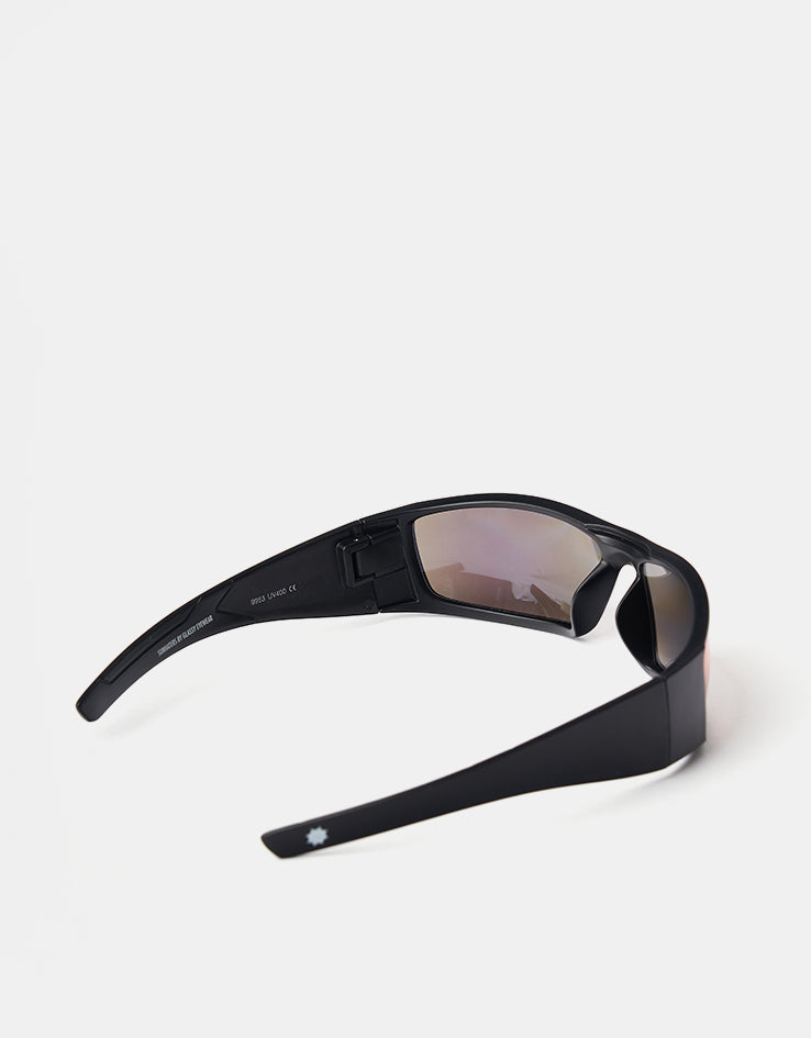Glassy Sunhater Peet Polarised Sunglasses - Black/Green Mirror