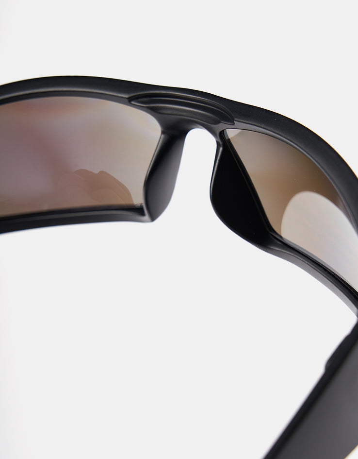 Glassy Sunhater Peet Polarised Sunglasses - Black/Green Mirror