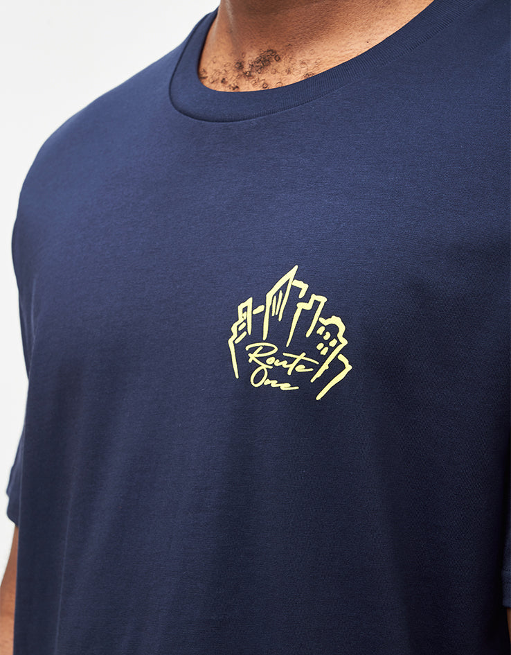 Route One Improvise Organic T-Shirt - French Navy