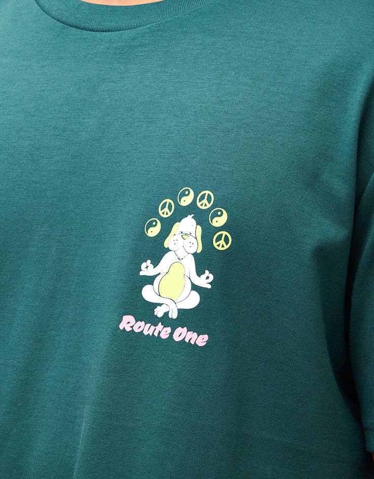 Route One Find Your Paradise Organic T-Shirt - Glazed Green