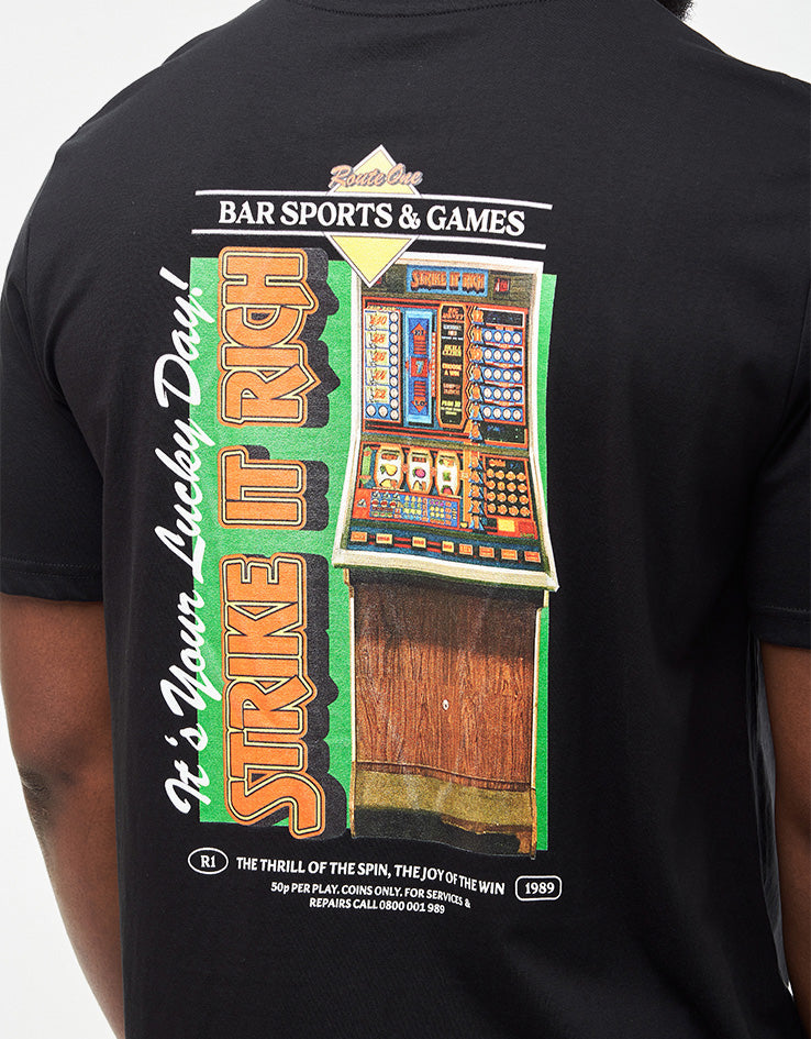 Route One Strike It Rich Organic T-Shirt - Black
