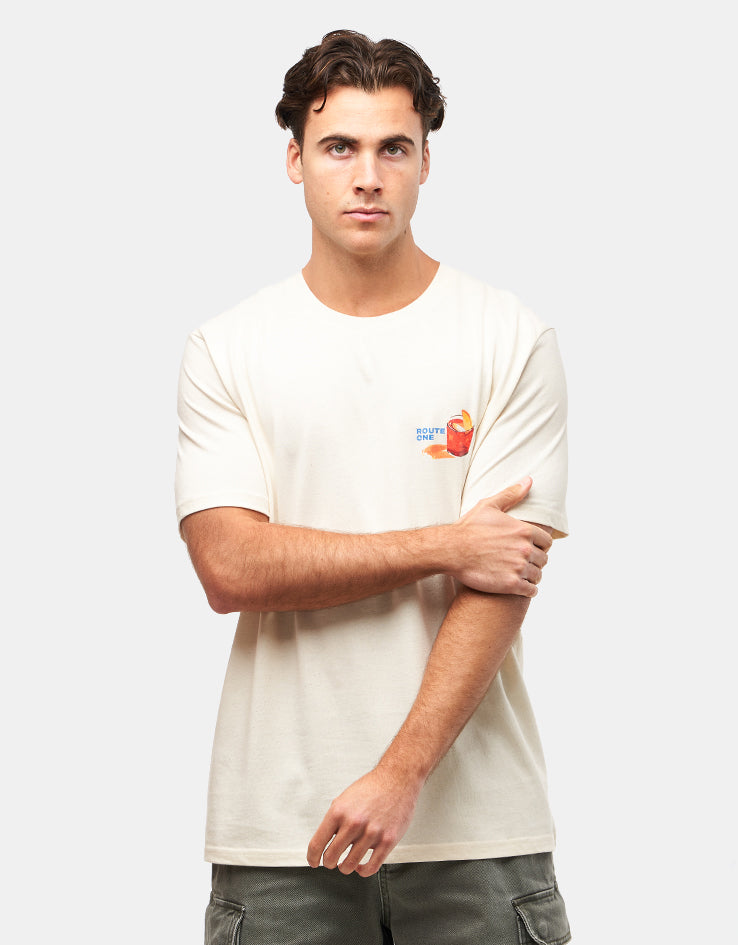 Route One Isola Paradiso Organic T-Shirt - Natural Raw