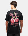 Route One Cherries Organic T-Shirt - Black