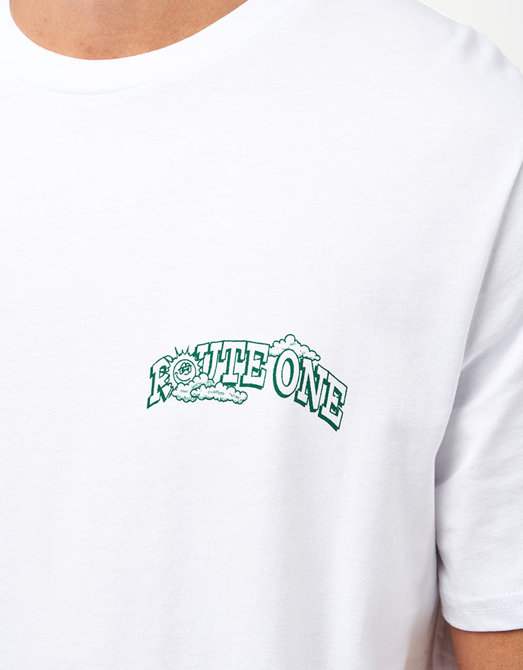 Route One Construction Organic T-Shirt - White