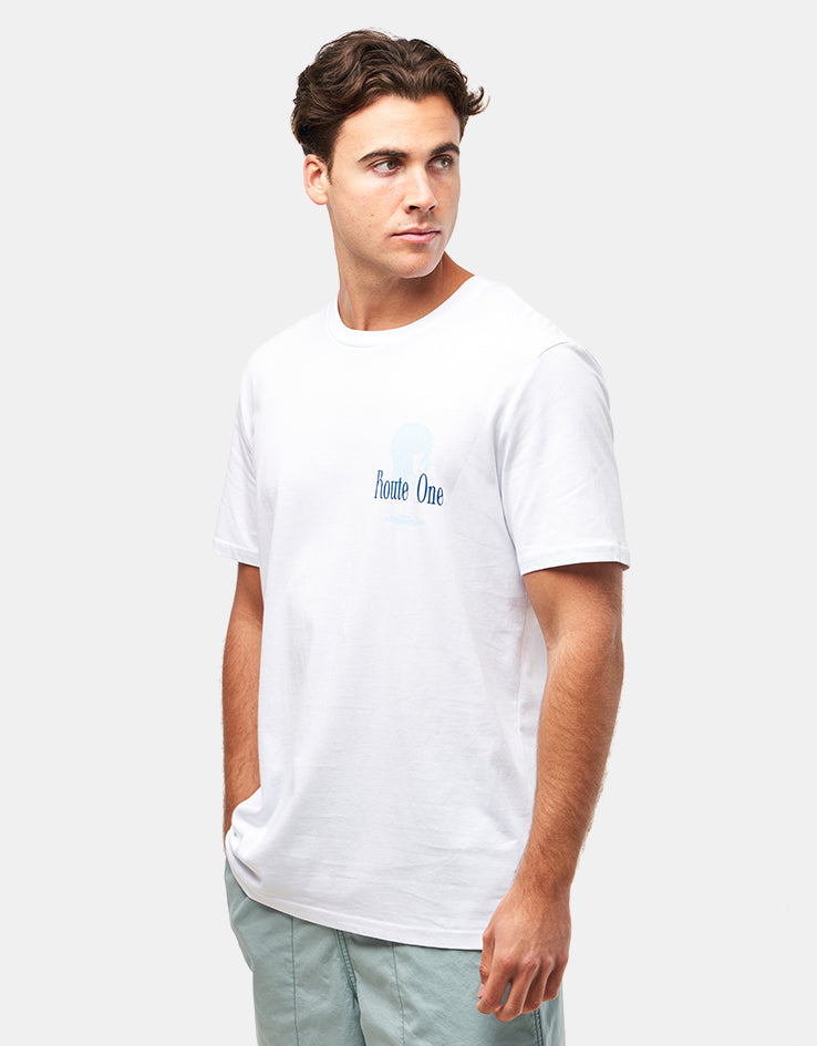 Route One Crystal Clear Organic T-Shirt - White