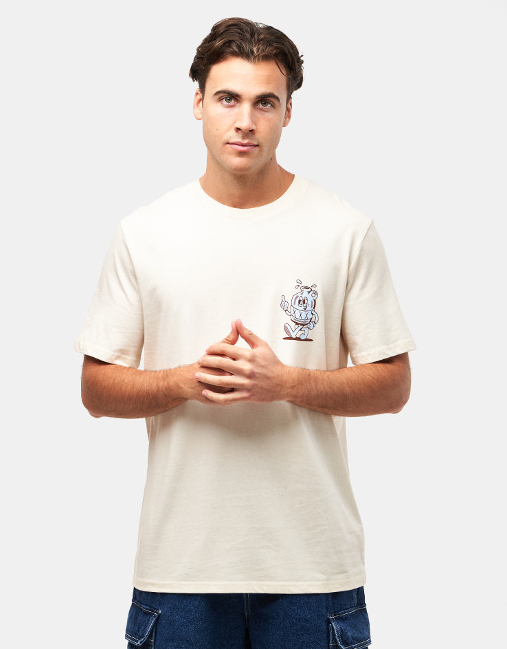 Route One Down The Hatch Organic T-Shirt - Natural Raw