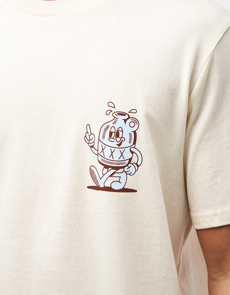 Route One Down The Hatch Organic T-Shirt - Natural Raw