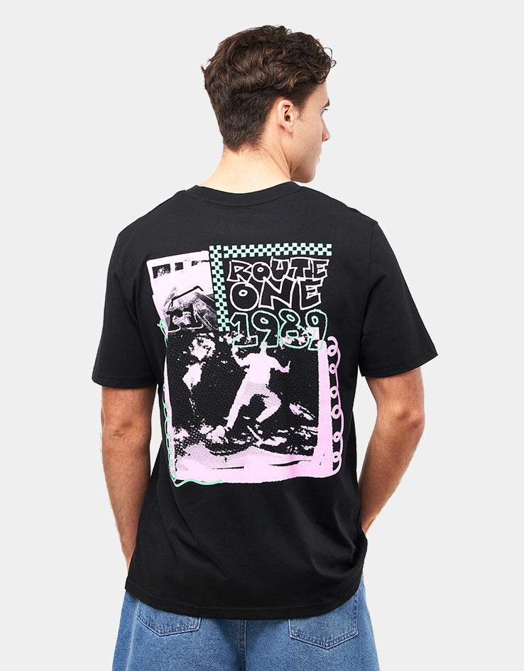 Route One Eighteez Organic T-Shirt - Black