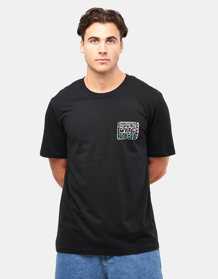Route One Eighteez Organic T-Shirt - Black