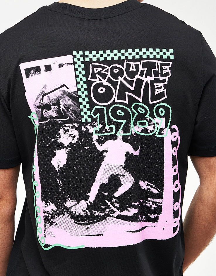 Route One Eighteez Organic T-Shirt - Black