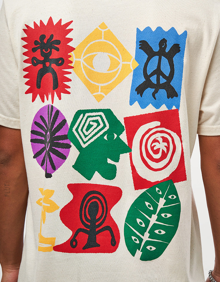 Route One Petroglyphic Organic T-Shirt - Natural Raw