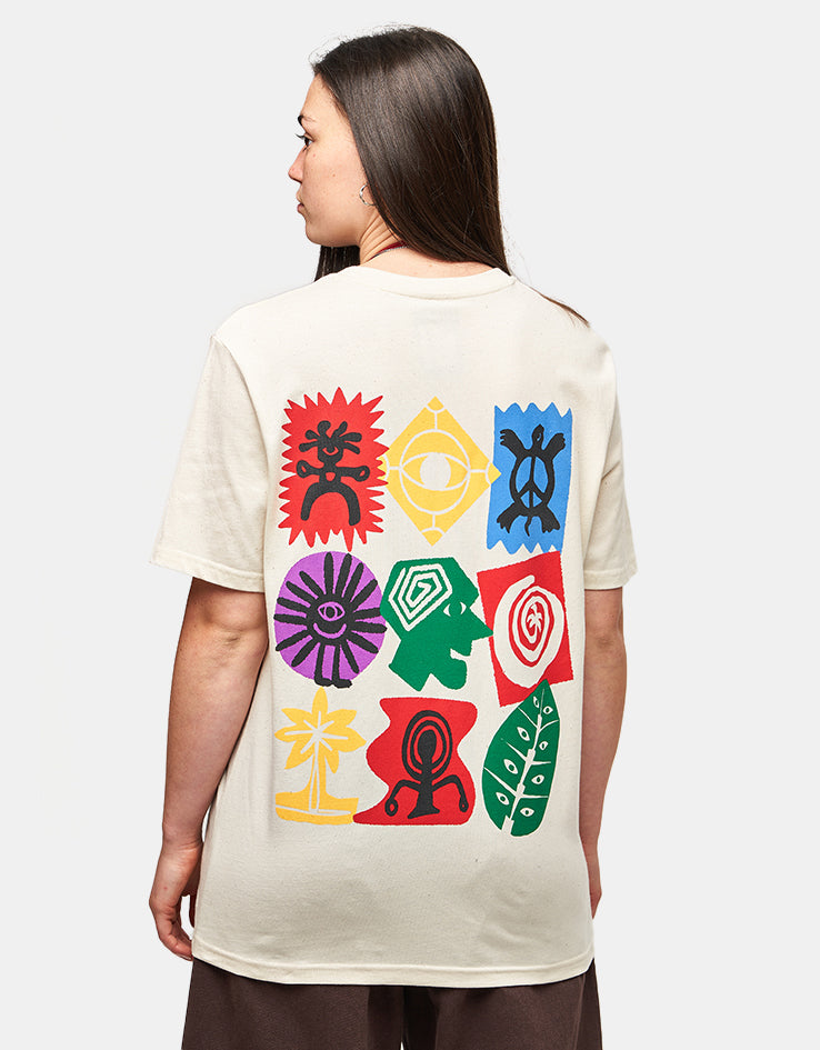 Route One Petroglyphic Organic T-Shirt - Natural Raw