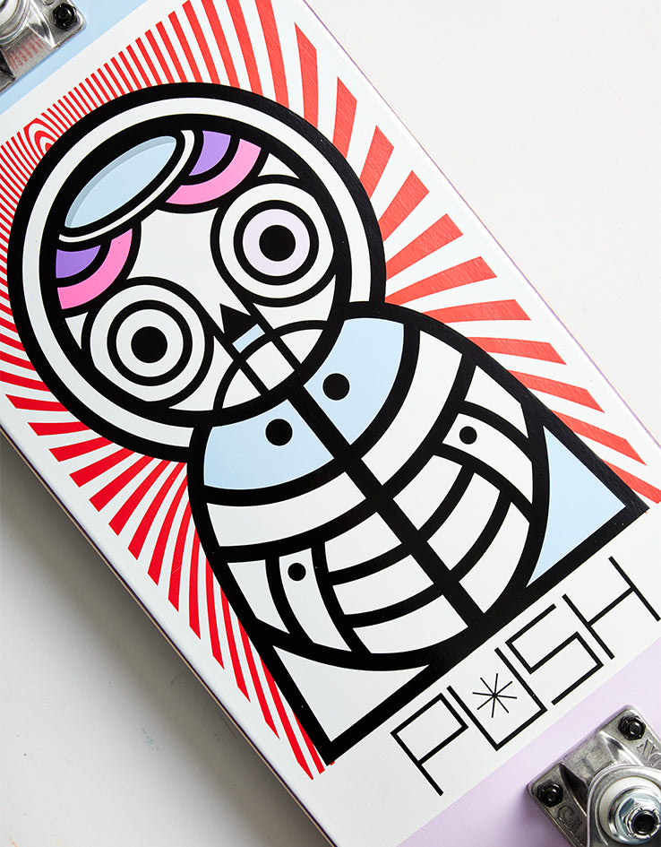 Push x Don Pendleton Owl Guest Complete Skateboard - 8"