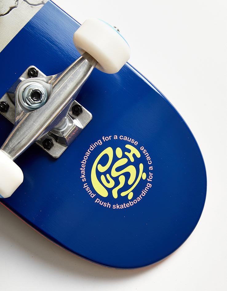 Push Peek Over 'Soft Top' Mini Complete Skateboard - 7"