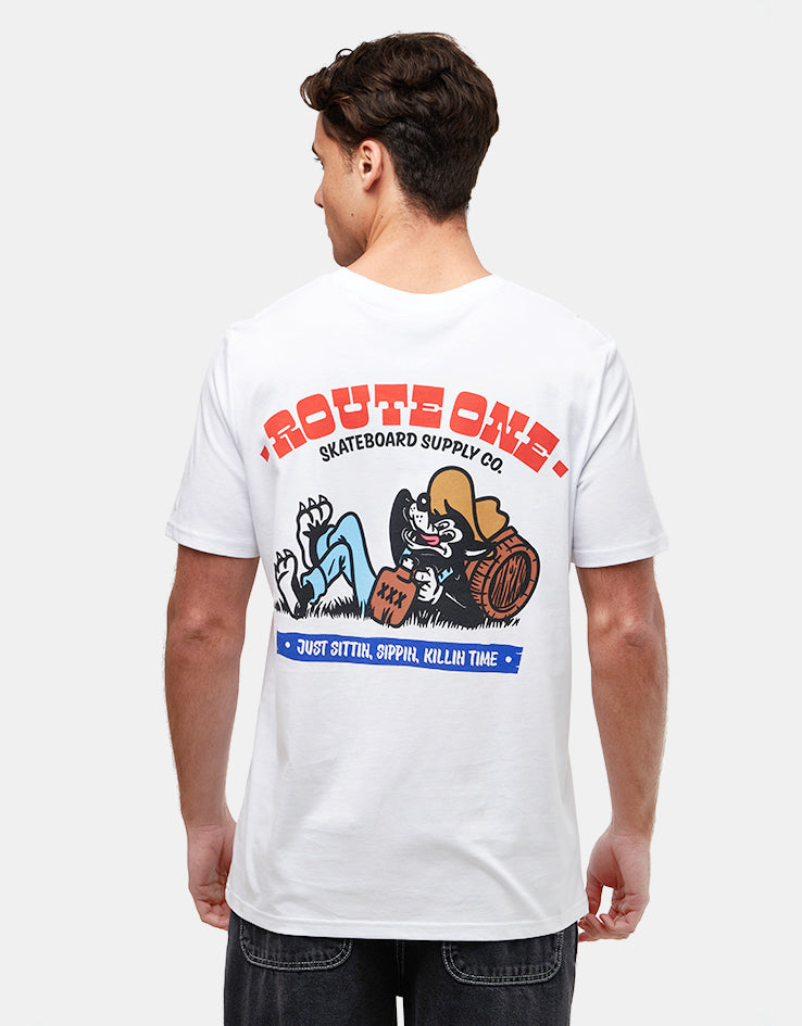 Route One Just Sittn' Organic T-Shirt - White