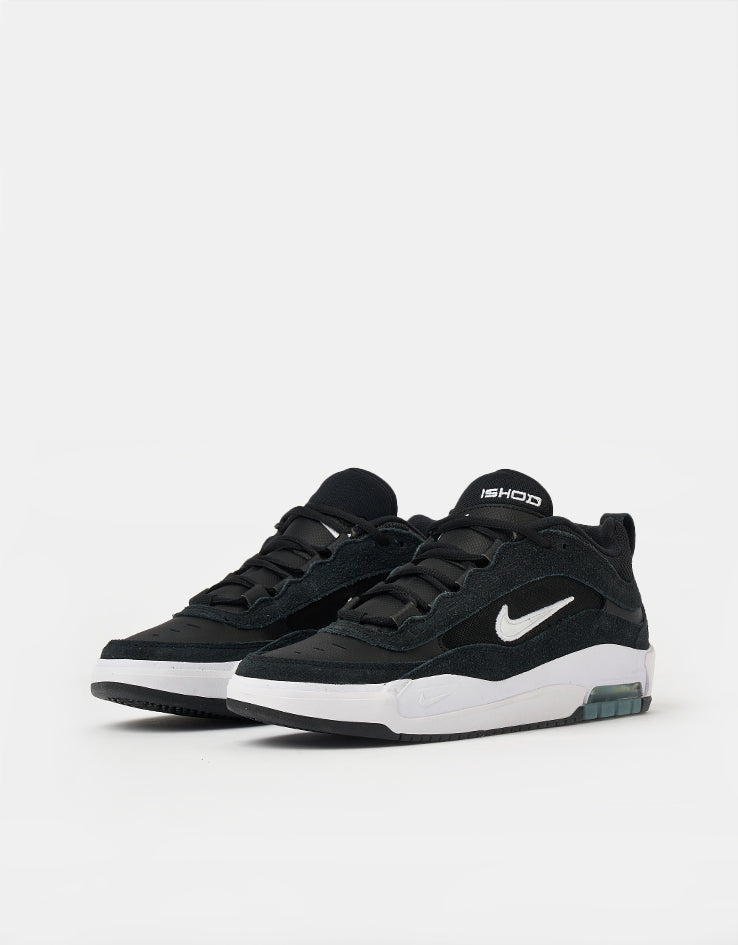 Nike SB Air Max Ishod Skate Shoes - Black/White-Black-Black