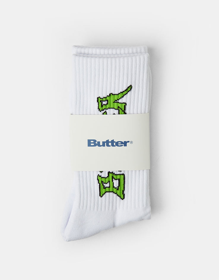 Butter Goods Encounter Crew Socks - White