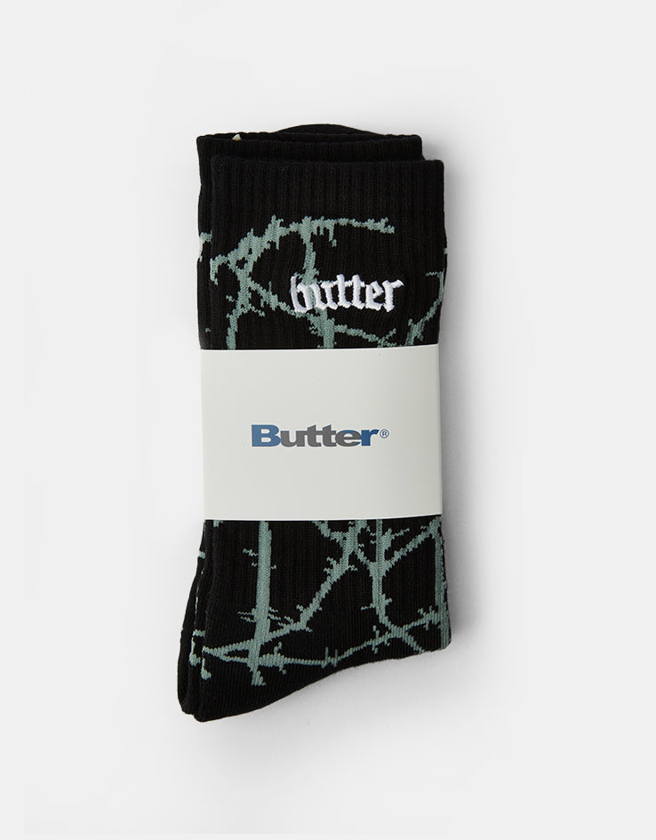 Butter Goods Wired Crew Socks - Charcoal