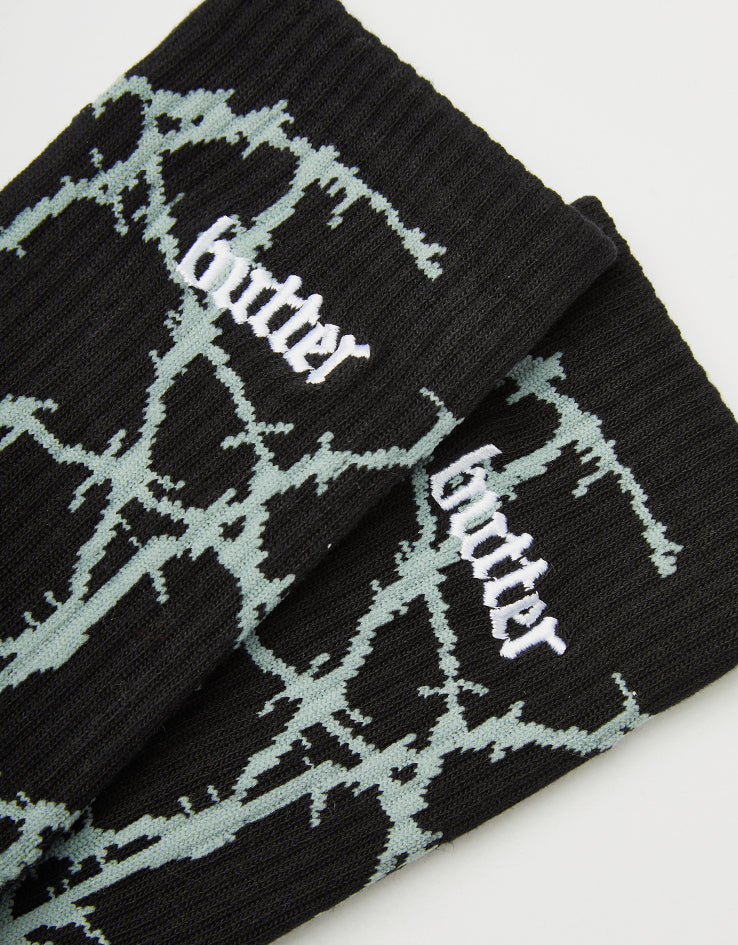 Butter Goods Wired Crew Socks - Charcoal