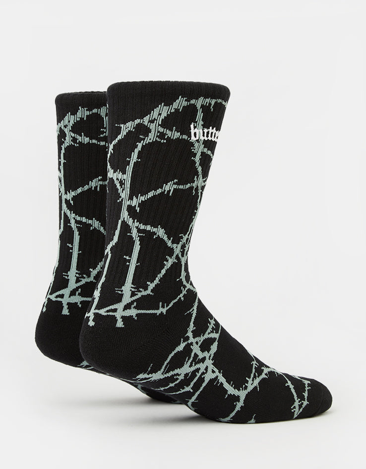 Butter Goods Wired Crew Socks - Charcoal