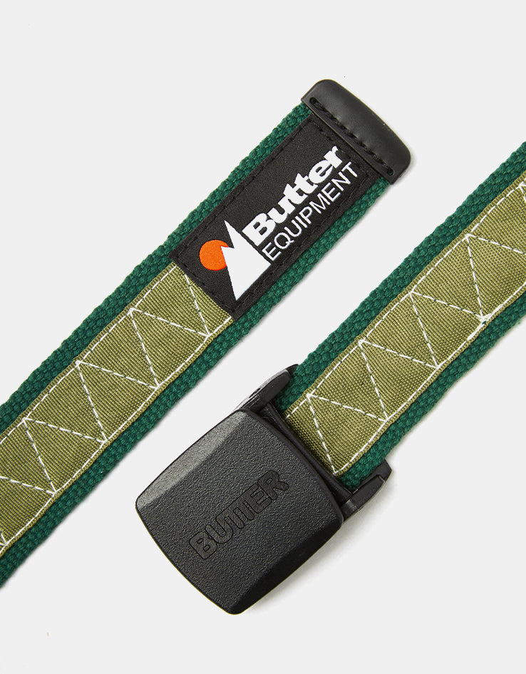 Butter Goods Equipment Woven Web Belt - Forest