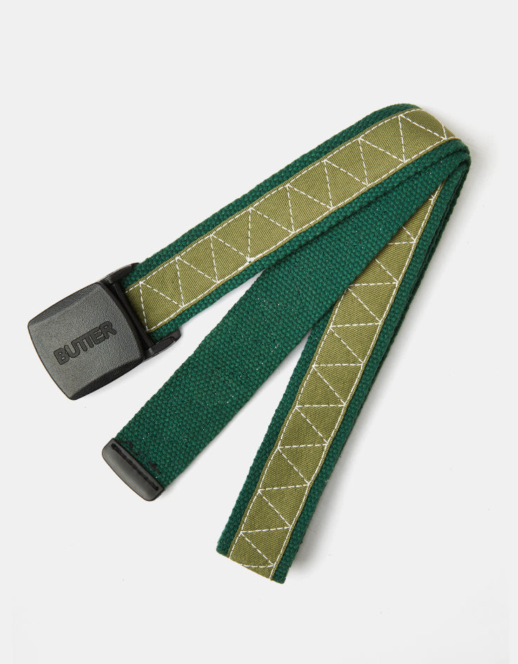 Butter Goods Equipment Woven Web Belt - Forest