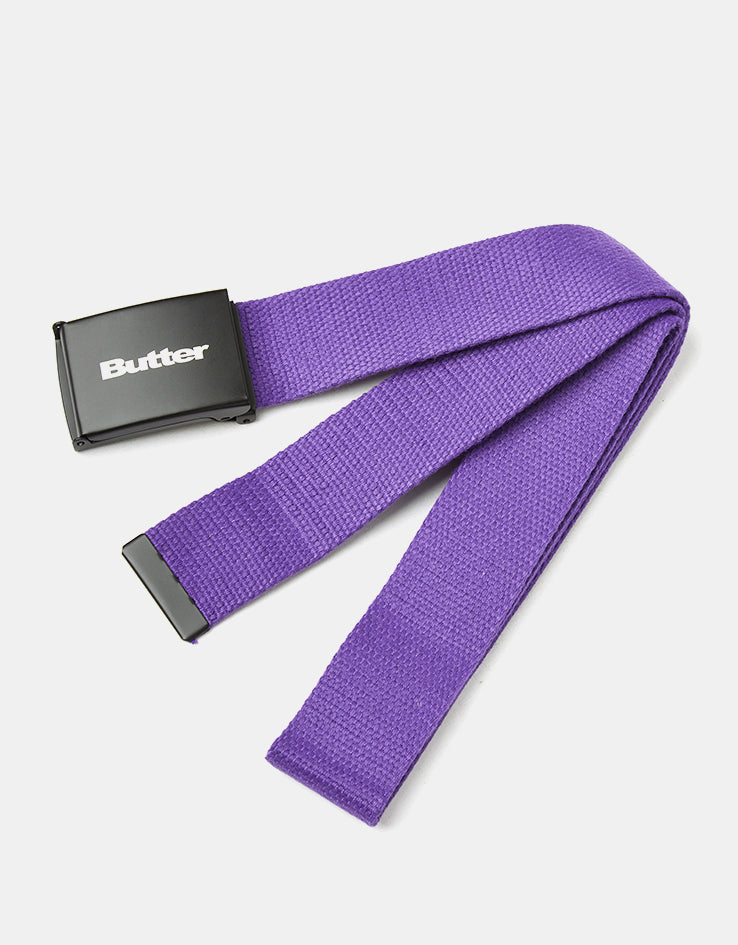 Butter Goods Logo Woven Web Belt - Purple