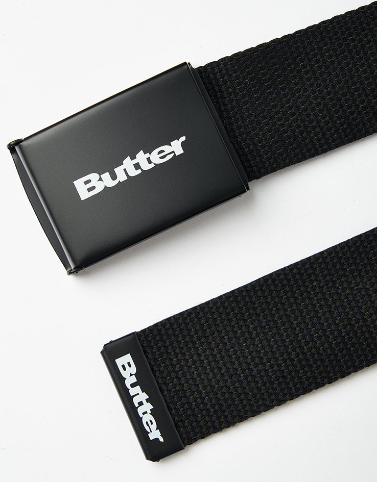 Butter Goods Logo Woven Web Belt - Black