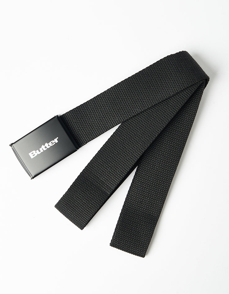 Butter Goods Logo Woven Web Belt - Black